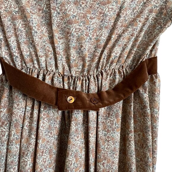 Vintage 70s Cinderella Prairie Dress Lace Ruffle Floral Western Sz 10 *READ* USA - Picture 4 of 10